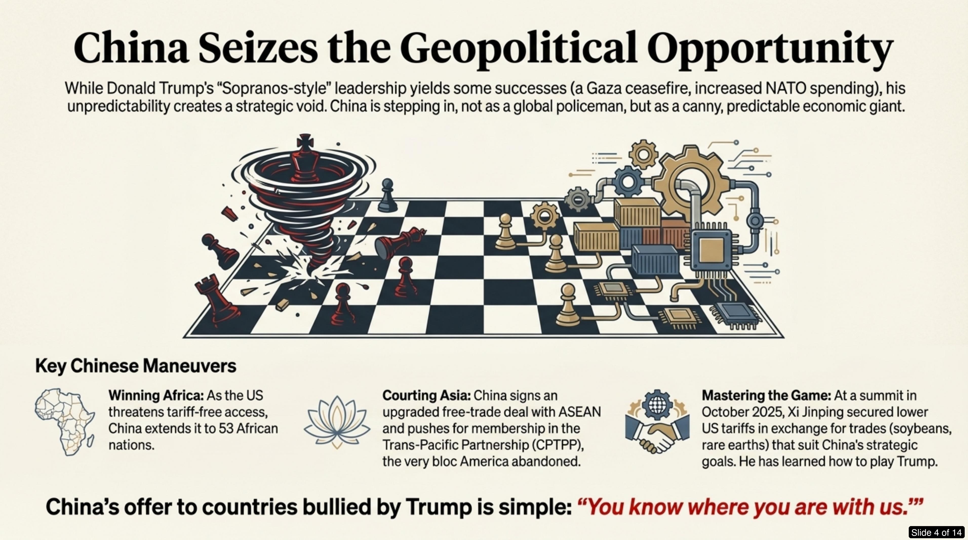 Slide 4: China Seizes the Geopolitical Opportunity